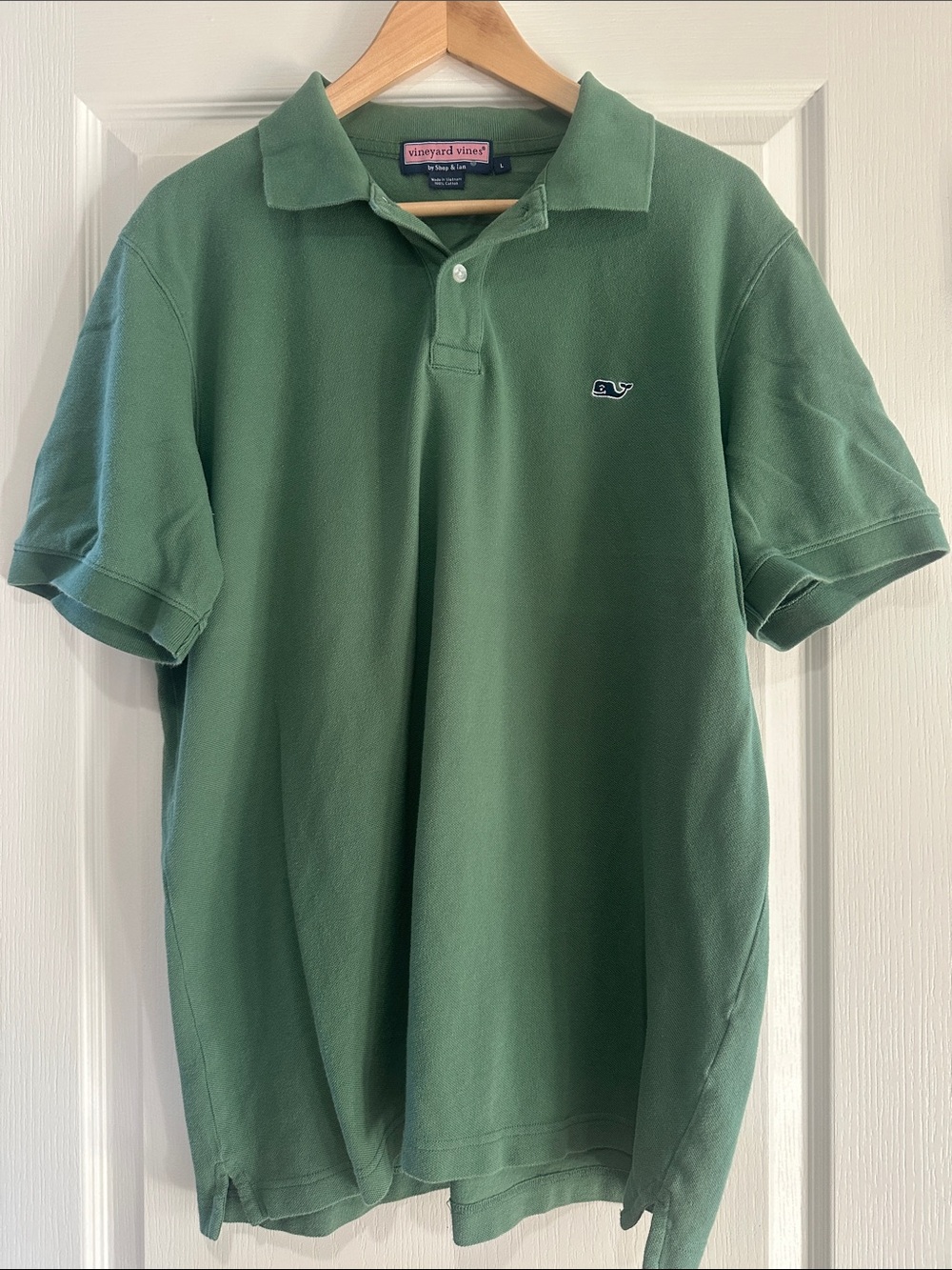 Vineyard Vines Men's Forest Green Polo with Whale Logo